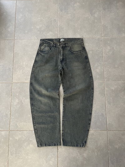 Pantalon baggy azul oxido arenado 