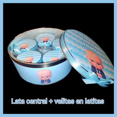 combo 15 velitas + lata central