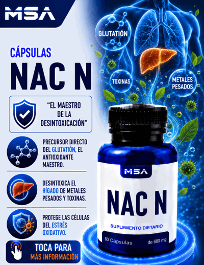 Capsulas NAC N acetil cisteina 500mg