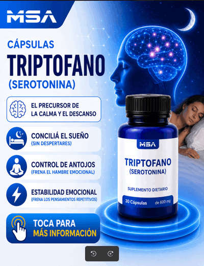Capsulas TRIPTOFANO (serotonina) 500mg