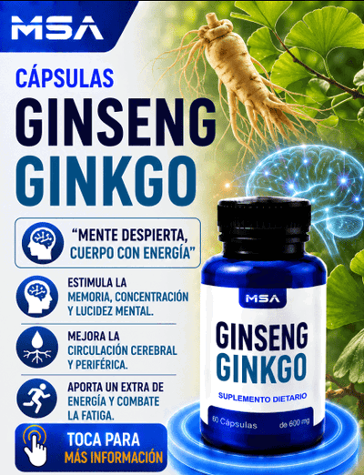 Capsulas Ginseng Ginkgo 500mg