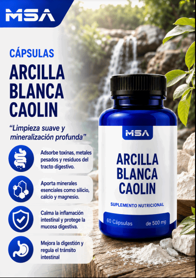 Capsulas ARCILLA BLANCA CAOLIN