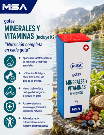 Gotas Minerales y Vitaminas (incluye K2)