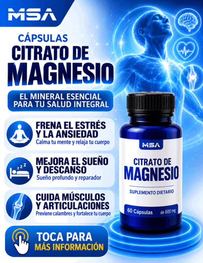 Capsulas Citrato Magnesio 820mg