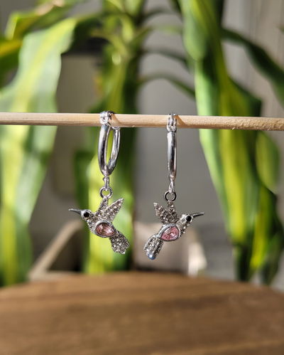 Argollas Colibrí Rosa AB