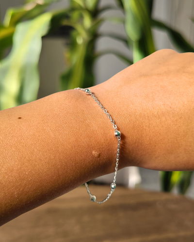 Pulsera Rolo y Bolitas AB