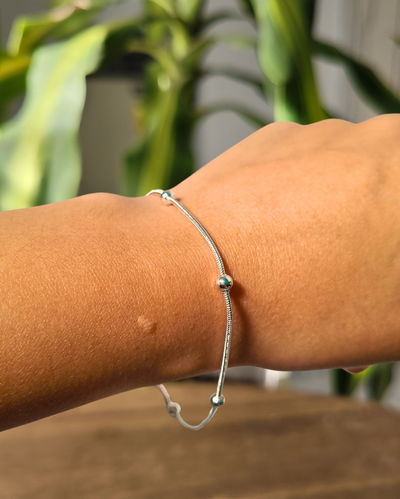 Pulsera Cola de Rata y Bolitas AB