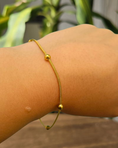 Pulsera Cola de Rata y Bolitas AD