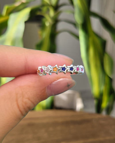 Anillo Estrellas Colores AB