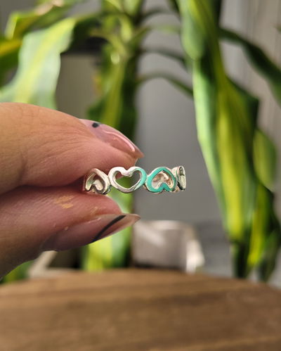 Anillo Midi Corazones PL