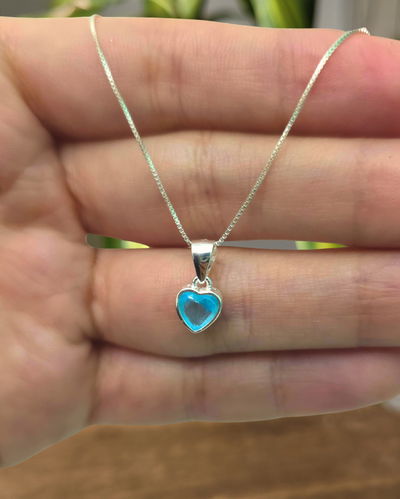 Conjunto Corazón Drop Turquesa PL