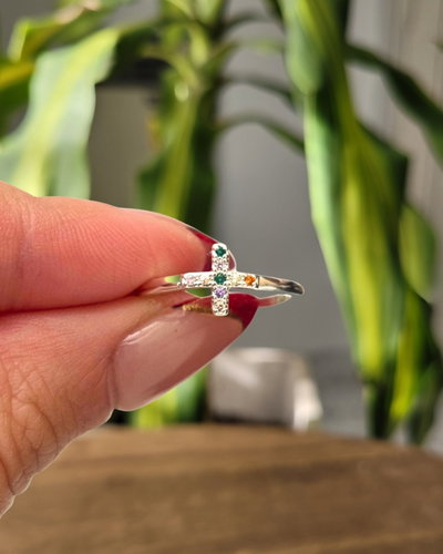 Anillo Midi Cruz AB