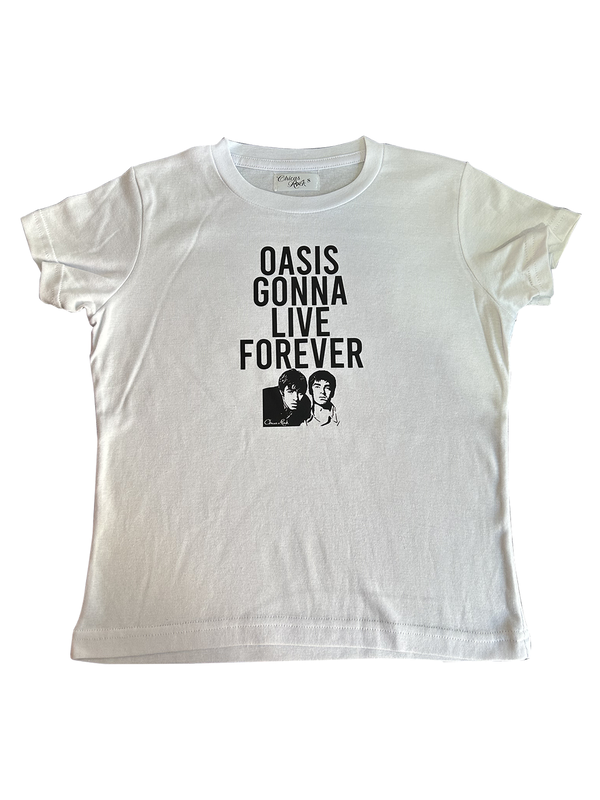 baby tee 'live forever'