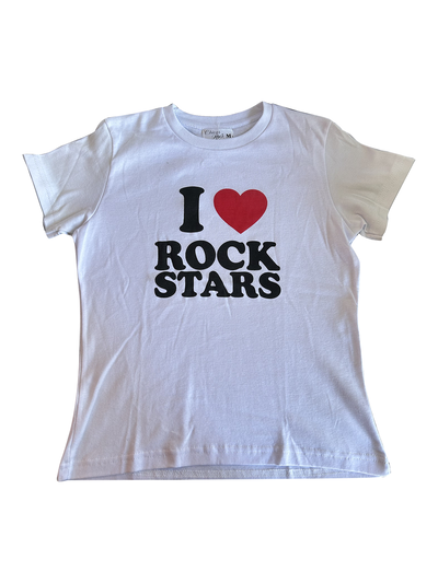baby tee 'i love rockstars' larga - sale