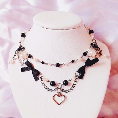 collar lithium (corazón/negro)