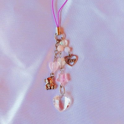 phone charm plastic hearts