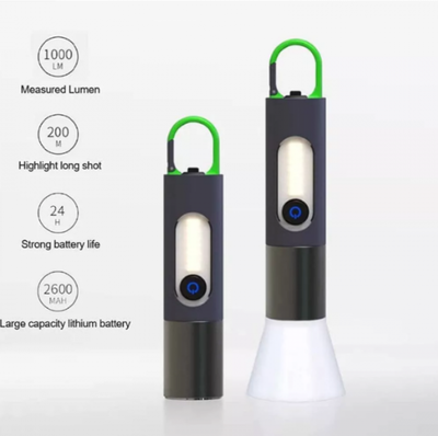 LINTERNA TÁCTICA LED POTENTE RECARGABLE LUZ BLANCA 4 MODOS