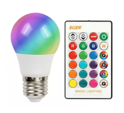 LÁMPARA LED 16 COLORES RGB CONTROL REMOTO 3W