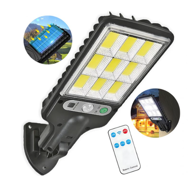REFLECTOR LED SENSOR MOVIMIENTO RECARGA SOLAR PARED EXTERIOR