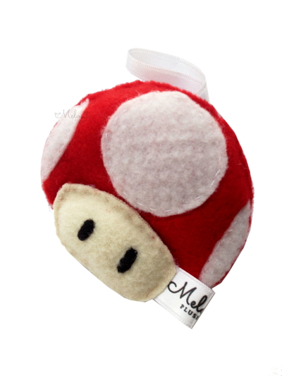 Peluche Colgante Llavero Hongo Mario Bros Artesanal