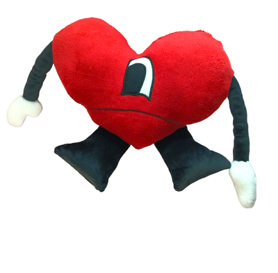 Peluche Almohada Grande Corazón Bad Bunny  Artesanal 45cm