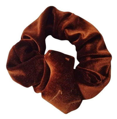 Scrunchies Moños Pelo Terciopelo Diseño Carpincho Corazón 