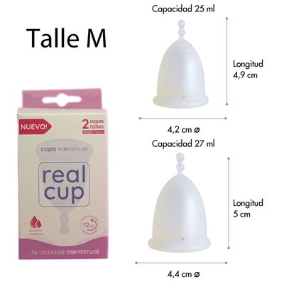 Copas Mentruales Talle M (vienen 2 talles)