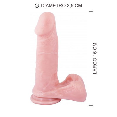 Consolador Plumber Piel 16x3,5 con Sopapa