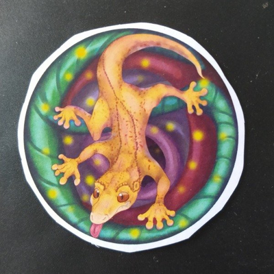 Sticker Gecko crestado