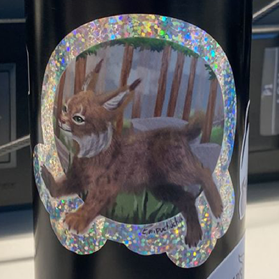 Sticker holográfico Lince iberico