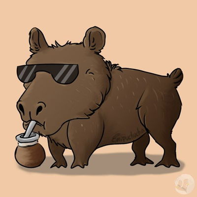 Sticker Carpincho matero