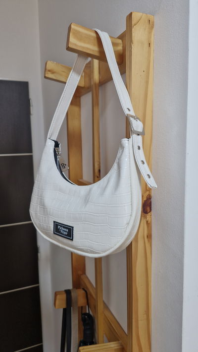 Mini bag Carmela blanco croco 