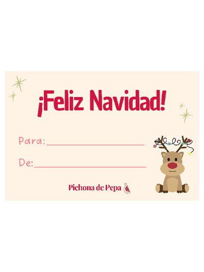 Tarjeta packaging navidad