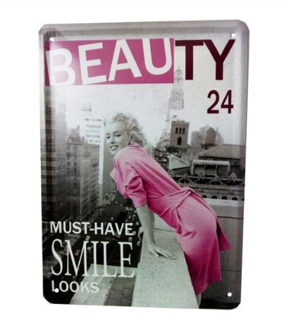 Chapa Cartel Publicidad Retro Vintage Marilyn Cine 20x15 Cm
