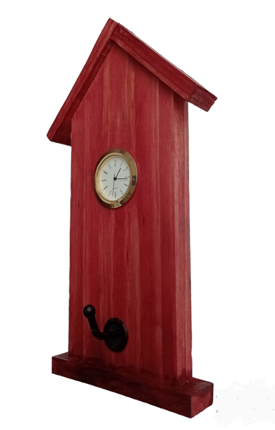 Reloj Perchero Porta Llaves Casita Deco