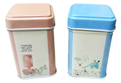 Set 2 Latas Chicas especieros escarbadientes Shabby Vintage