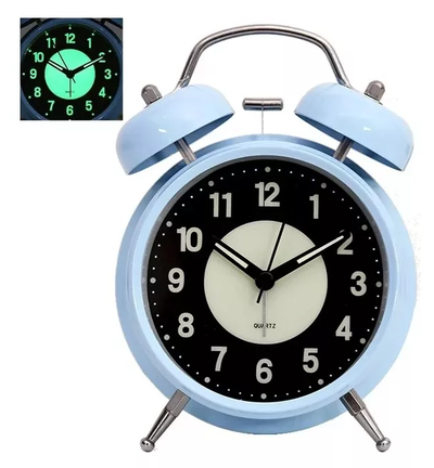 Reloj Despertador Grande Retro Brilla En la Oscuridad