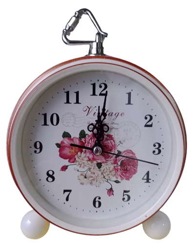Reloj De Mesa escritorio Vintage Deco Metal