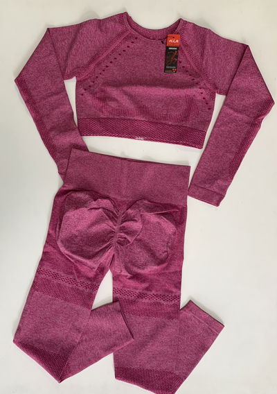 Conjunto largo HLM PREMIUM fucsia jaspeado T. M