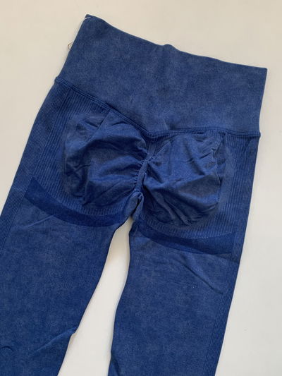Calza push up azul prelavada faja PREMIUM 