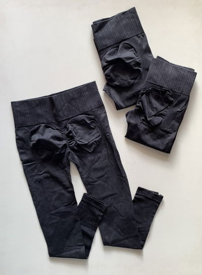 Calza push up PREMIUM negra pre lavada 