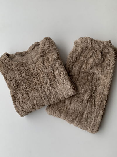 Pijama polar soft beige
