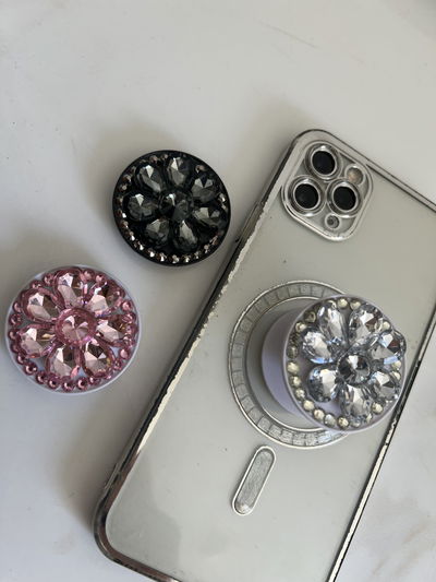 SOPORTE PIN PLATA STRASS