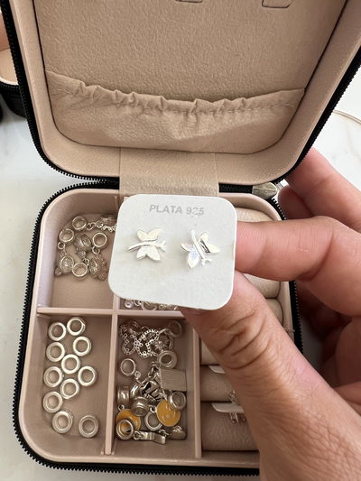 ARITOS MARIPOSA PLATA 925