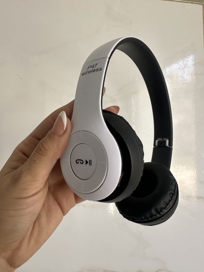 Auriculares inalambricos orejeras BLANCO