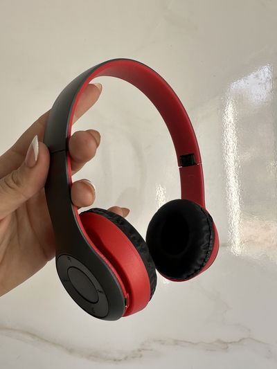 Auriculares inalambricos orejeras ROJO