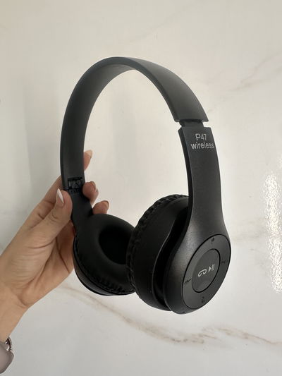 Auriculares inalambricos orejeras NEGRO