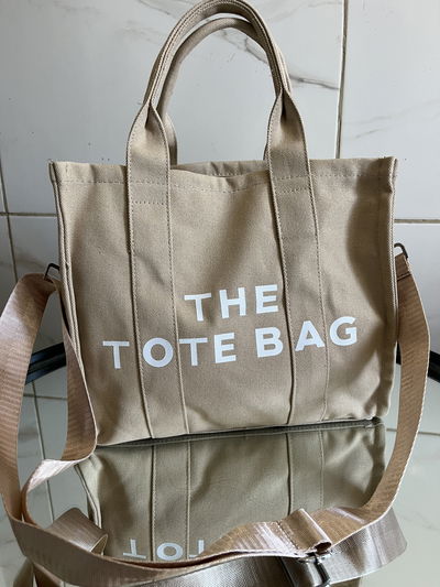 CARTERA THE TOTE BAG BEIGE TELA