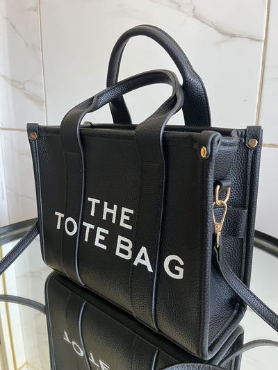 CARTERA THE TOTE BAG NEGRO CUERO