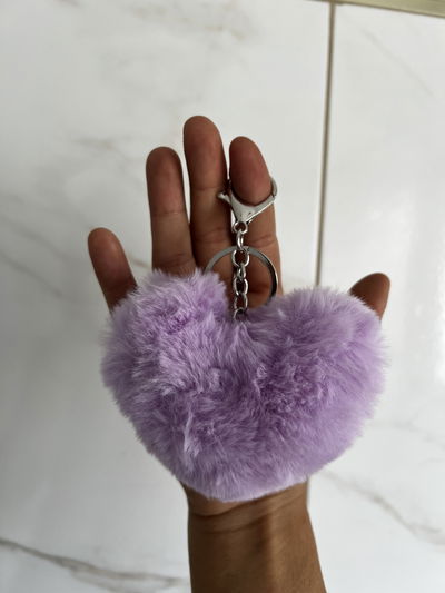 LLAVERO CORAZON LILA